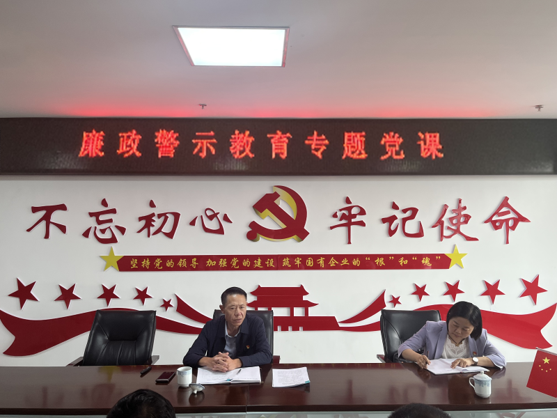 中共青海物產(chǎn)現(xiàn)代物流投資管理有限公司支部委員會  警示教育入人心   廉潔自律守初心  --集團(tuán)黨委委員、紀(jì)委書記講授廉政警示教育專題黨課